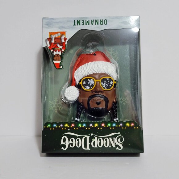 NIB Snoop on the Stoop Snoop Dogg in Santa Hat and Shades Christmas Ornament - Picture 1 of 4